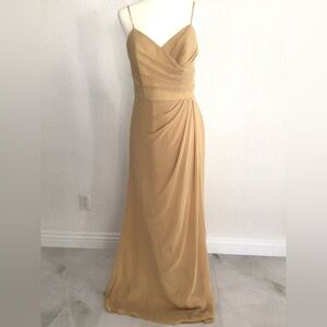 Alfred Angelo Strapless Gold Gown